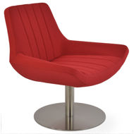 bellagio round small lounge round swivel brushed s steel 195 50cm base h10827cm bellagio lounge chair camira era fabric red cse06jpg