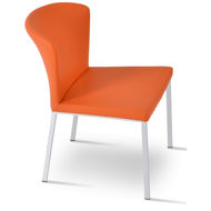 capri chair chrome tube italian ppm orange 22217 12jpg