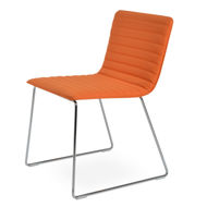 corona wire hb dining seat full upholstery camira era fabric orangecse05 wire chrome 1jpg
