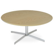 diana coffe table ash veneer 90cm chrome plate base jpg