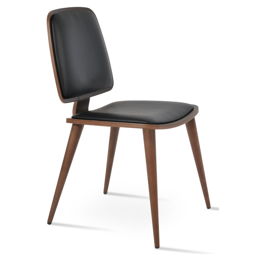 ginza chair ppm fr black 902 legs beech wood seatback plywood american walnut veneer h88cm sh46cm d54cm 2jpg