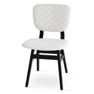 hazal dining chair beech wood wenge back support black f soft leatherette white 903 quilted jpg