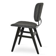 hazal dining chair beech wood wenge back support black camira wool dark grey silcoates cuz30 quilted 2jpg