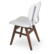 hazal dining chair beech wood walnut back support chrome f soft leatherette white 902 quilted jpg