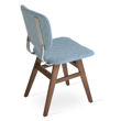 hazal dining chair beech wood walnut back support chrome camira wool smoke blue plymouth cuz1r quilted 1jpg