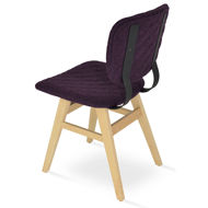 hazal dining chair ash wood natural original back support black powder camira wool deep maroon banbridge cuz32 quilted 2jpg