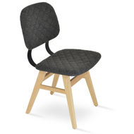 hazal dining chair ash wood natural original back support black powder camira wool dark grey silcoates cuz30 quilted 2jpg