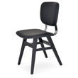 hazal dining chair beech wood wenge finish back support chrome f soft leatherette black 901 plainjpg