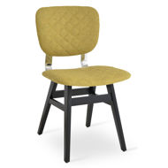 hazal dining chair beech wood wenge finish back support chrome camira wool amber dunhurst cuz58 quilted 1jpg