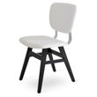 hazal dining chair beech wood wenge finish back support chrome f soft leatherette white 2 plainjpg