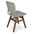hazal dining chair beech walnut finish chrome back support f soft leatherette light grey 53 quiltedjpg