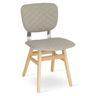 hazal dining chair ash original wood chrome back support f soft leatherette light grey 51 quiltedjpg
