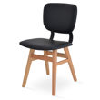hazal dining chair beech wood natural finish back support black paint f soft leatherette black 901 plainjpg