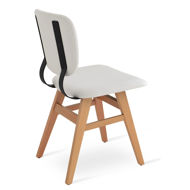 hazal dining chair beech wood natural finish back support black paint f soft leatherette white 2 plainjpg
