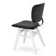 hazal dining chair beech wood white lacquer finish back support black paint f soft leatherette black 905 plainjpg