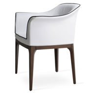 london arm dining chair walnut finish eco leather fsoft white 5jpg