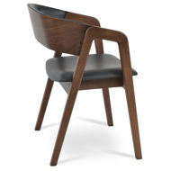 myndos arm dining chair ppm fr grey 663 american plywood walnut veneer back beech wood walnut finish legsjpg