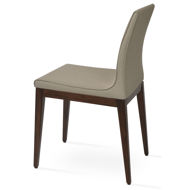 polo wood dining chair walnut camira era fabric beige cse 2 flexible back 9jpg