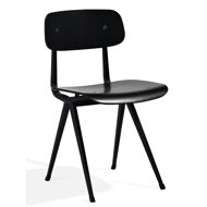 pedrali dining chair plywood oak black veneer seatback matt black frame 1jpg