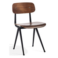 pedrali dining chair plywood oak black veneer seatback matt black framejpg