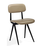 pedrali dining soft seat chair ppms wheat 502 06 seatback matt black frame 2jpg