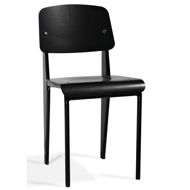 prouve dining chair plywood oak black veneer seatback black framejpg
