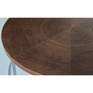 ripples coffee table walnut chrome base 6jpg