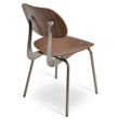 saba dining chair plywood walnut veneer seatback gunmetal frame1jpg