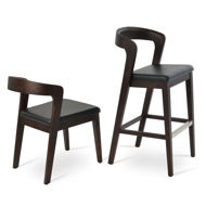 barclay chair and bar solid ash walnut finish seat ppm s black 502 40 1jpg
