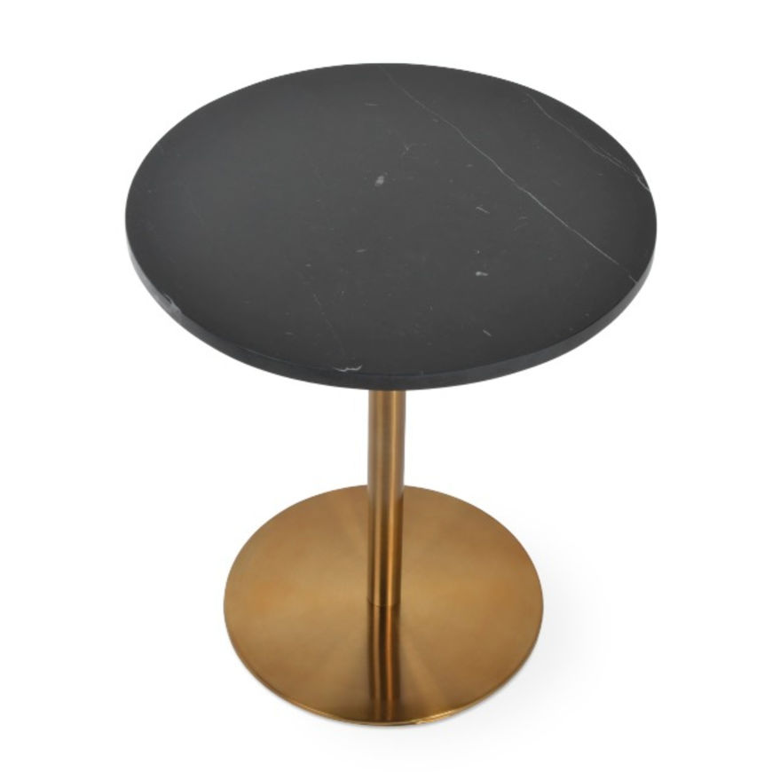 Picture of Ares End Table Black Marble Gold