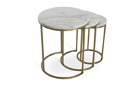Picture of Alexy Marble Nesting End Table (Marble White)