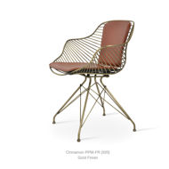 Picture of Zebra  Arm Chair  Brass (Gold) & Chrome