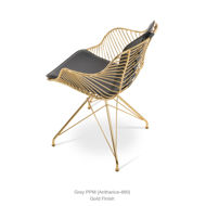 Picture of Zebra  Arm Chair  Gold Polished