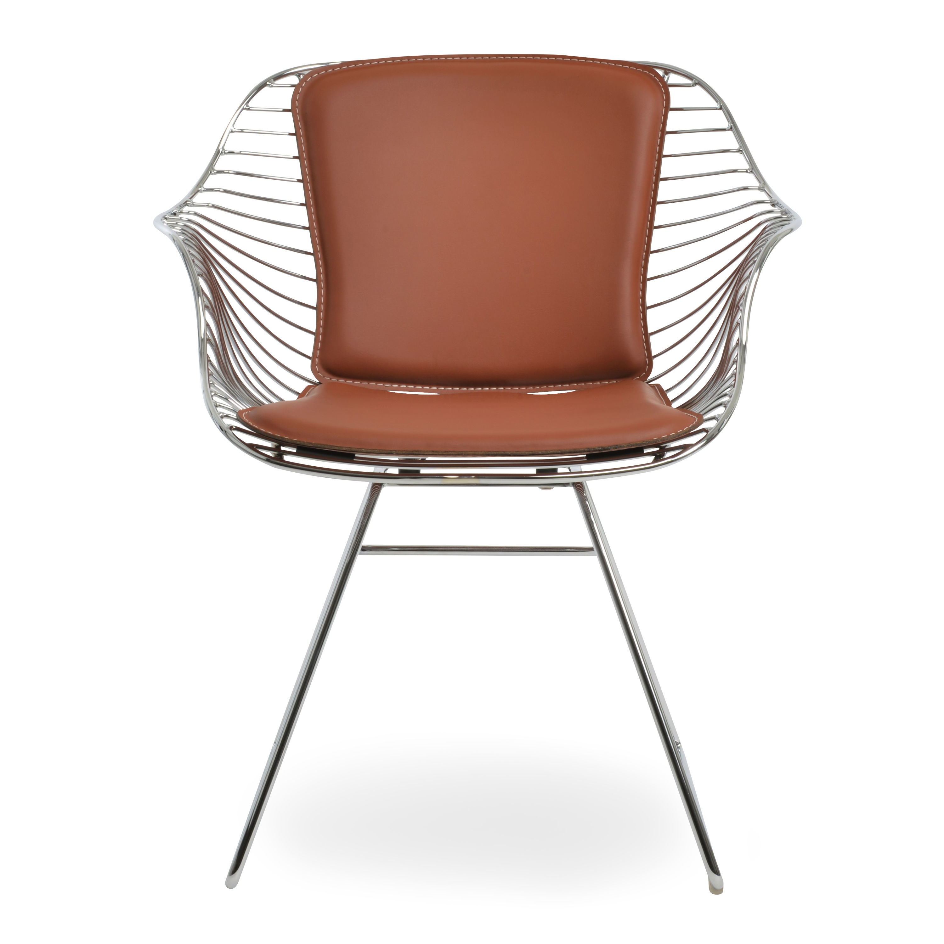 Zebra Arm Wire Chair Brass & Chrome & Gold Harmony Modern USA