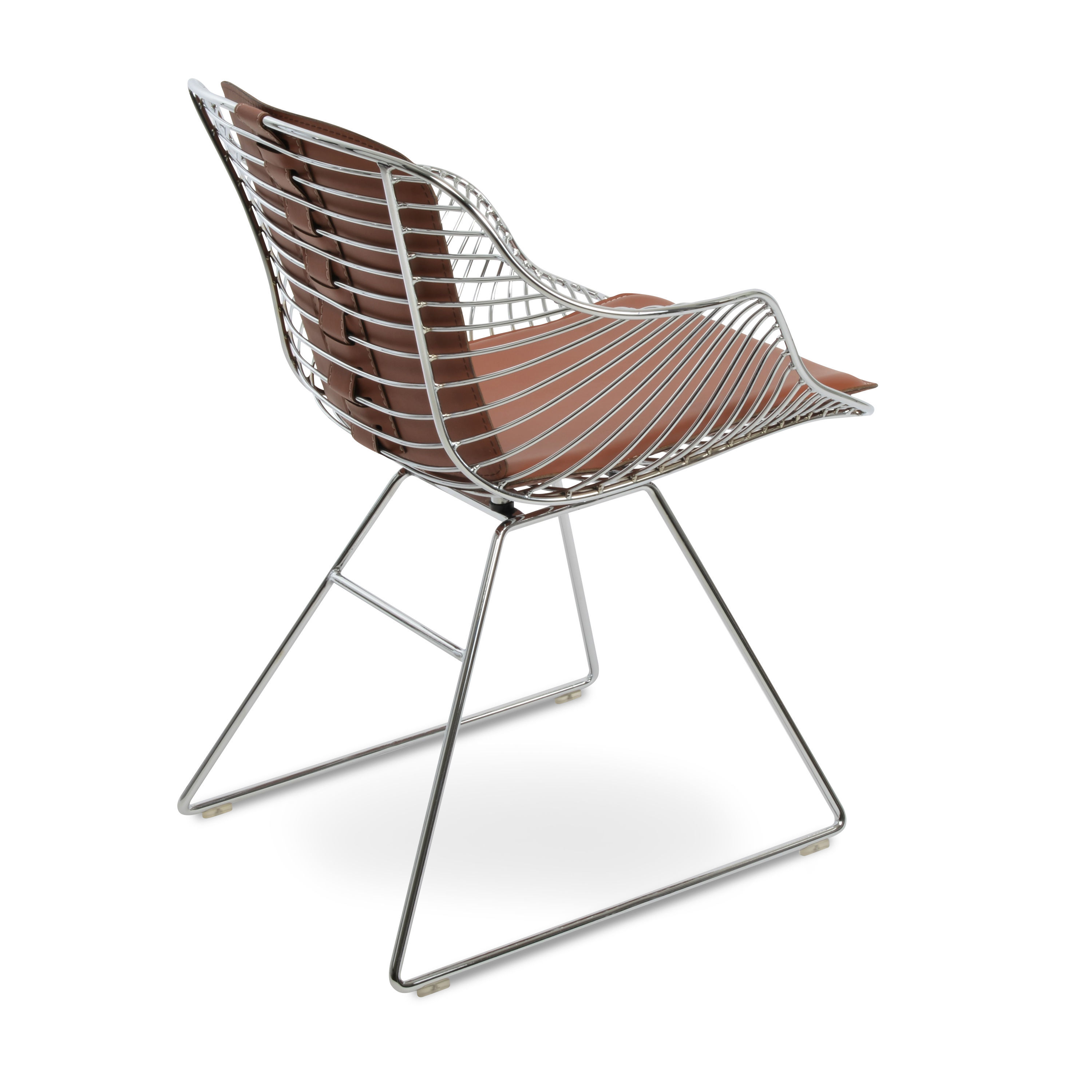 Zebra Arm Wire Chair Brass & Chrome & Gold Harmony Modern USA