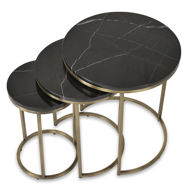 Picture of Alexy Marble Nesting End Table Black